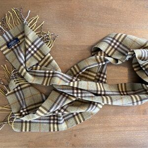 Burberry Checkered Wool Scarf